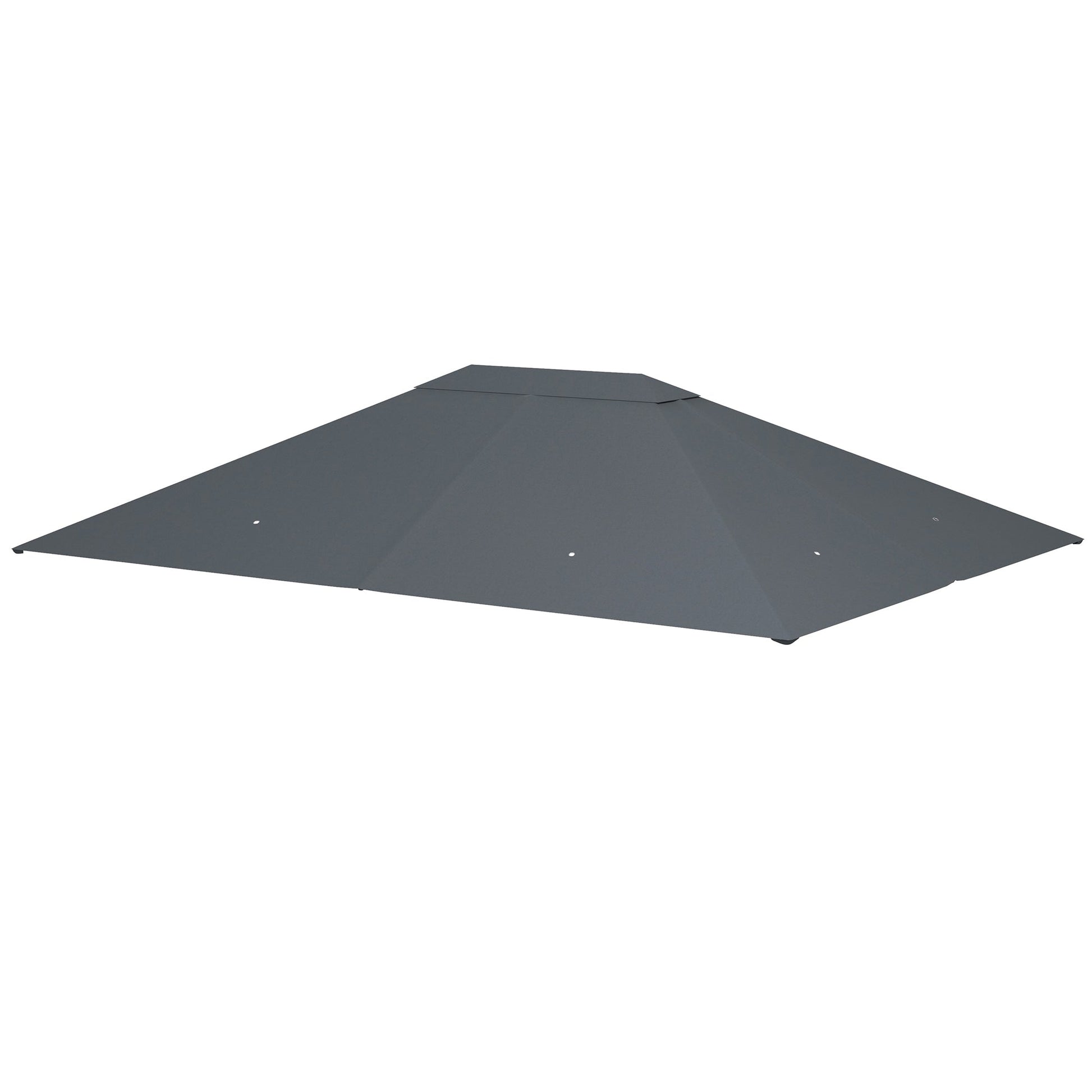 3 x 4m Gazebo Canopy Replacement Covers, Garden Gazebo Roof Replacement with Vents and Drain Holes, TOP COVER ONLY, Dark Grey