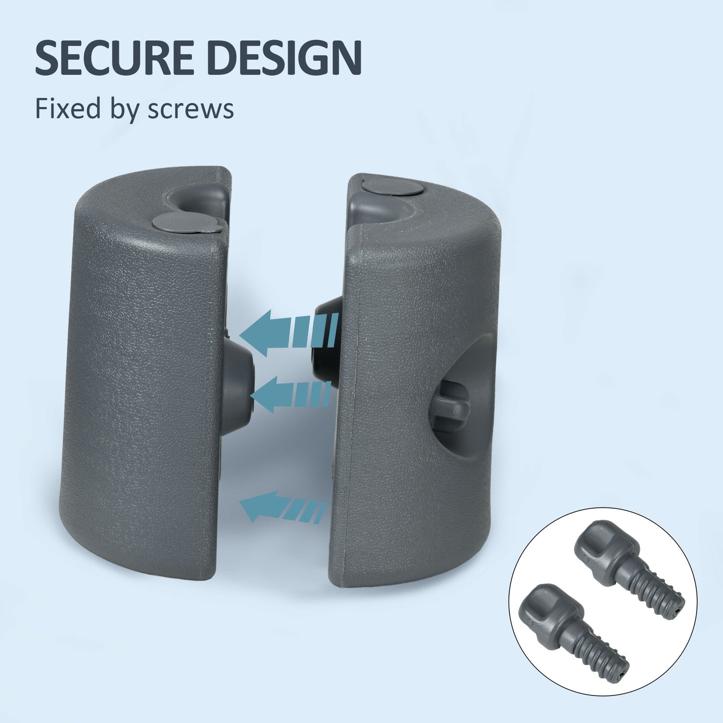 Gazebo Weights Set of 4 with Lock Design for Wind Resistance, 48KG Stably Secure Weights for Tent Gazebo Umbrella, Water or Sand Filled