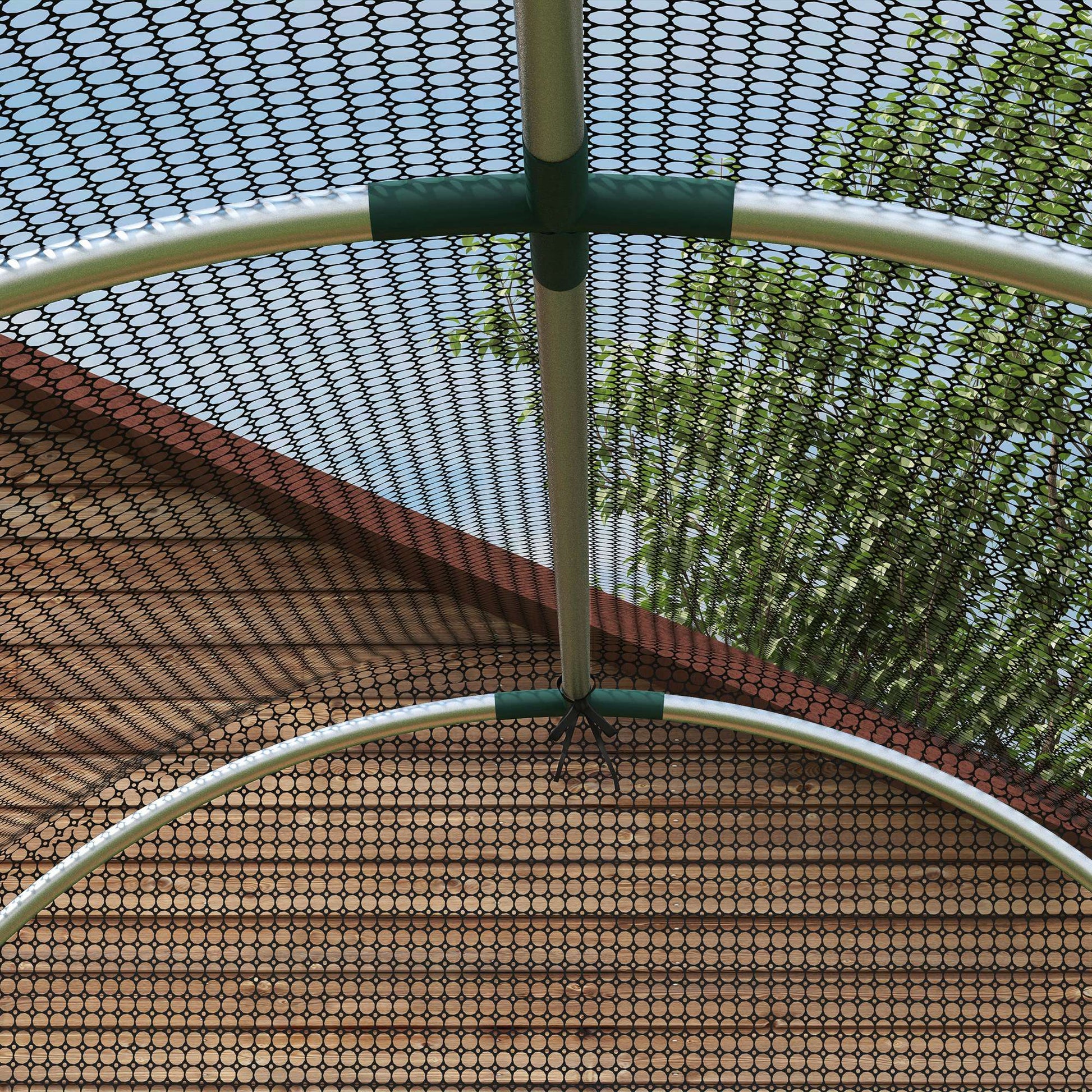 Fruit Cage Bird Netting, Heavy Duty Fruit and Vegetable Protection Tent with Zipped Door, Anti Bird, Insects, Small Animals, 1.2 x 2.4 x 1.9m, Black