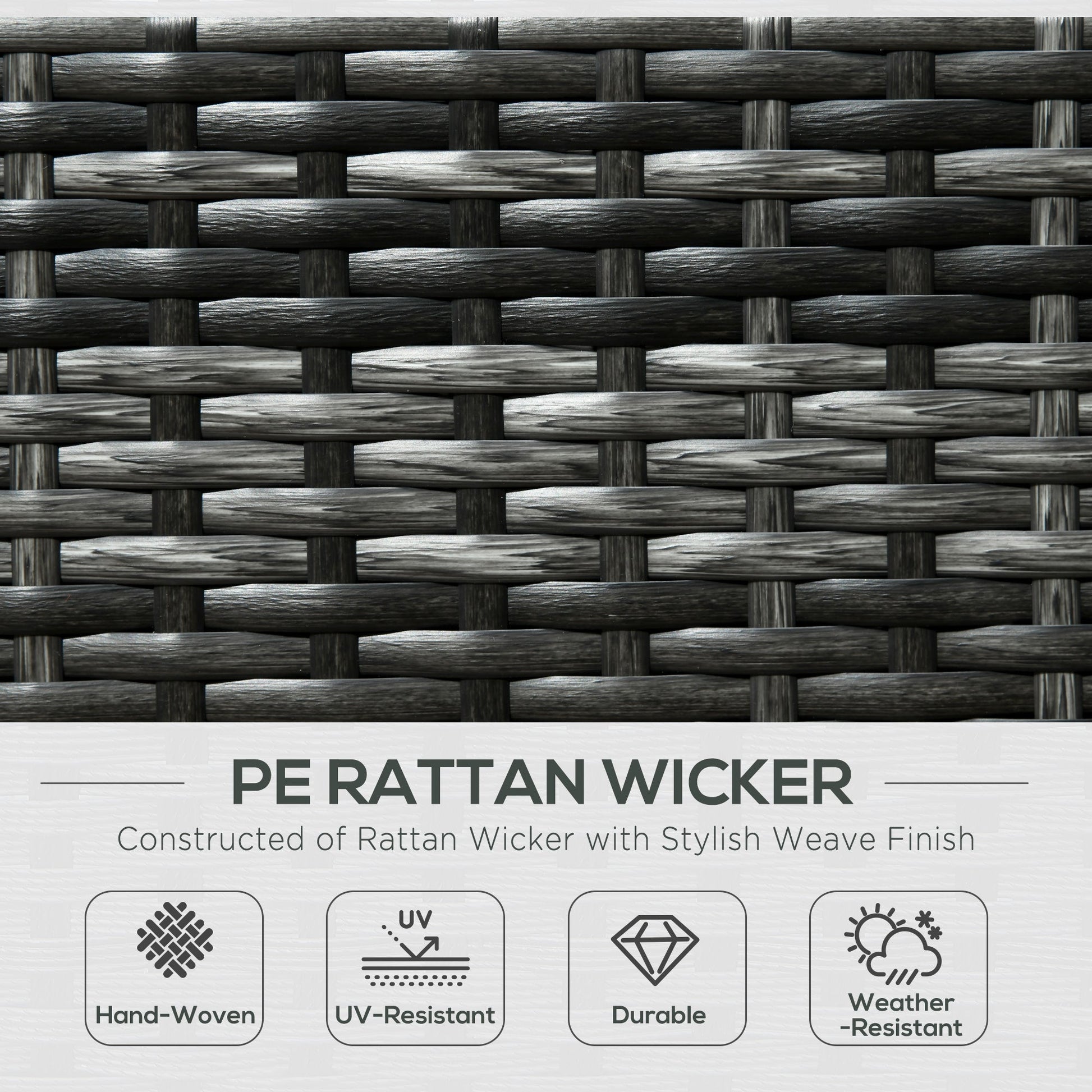 8 Pieces PE Rattan Corner Sofa Set, Outdoor Garden Furniture Set, Patio Wicker Sofa Seater w/ Cushion, Washable Cushion Cover & Tempered Glass Table, Grey