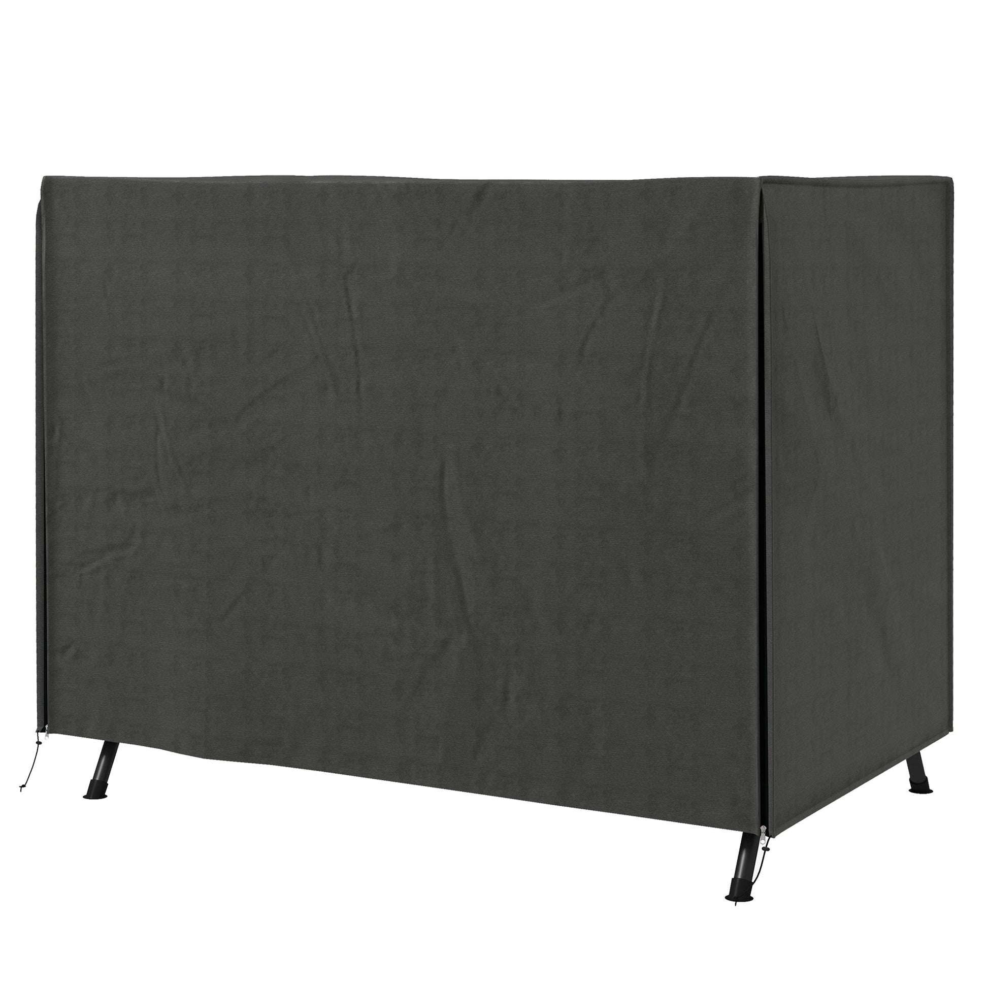 3 Seater 600D Oxford Patio Swing Chair Cover Outdoor Garden Furniture Rain Protection Protector Waterproof Anti-UV, 205 x 124 x 164cm, Dark Grey