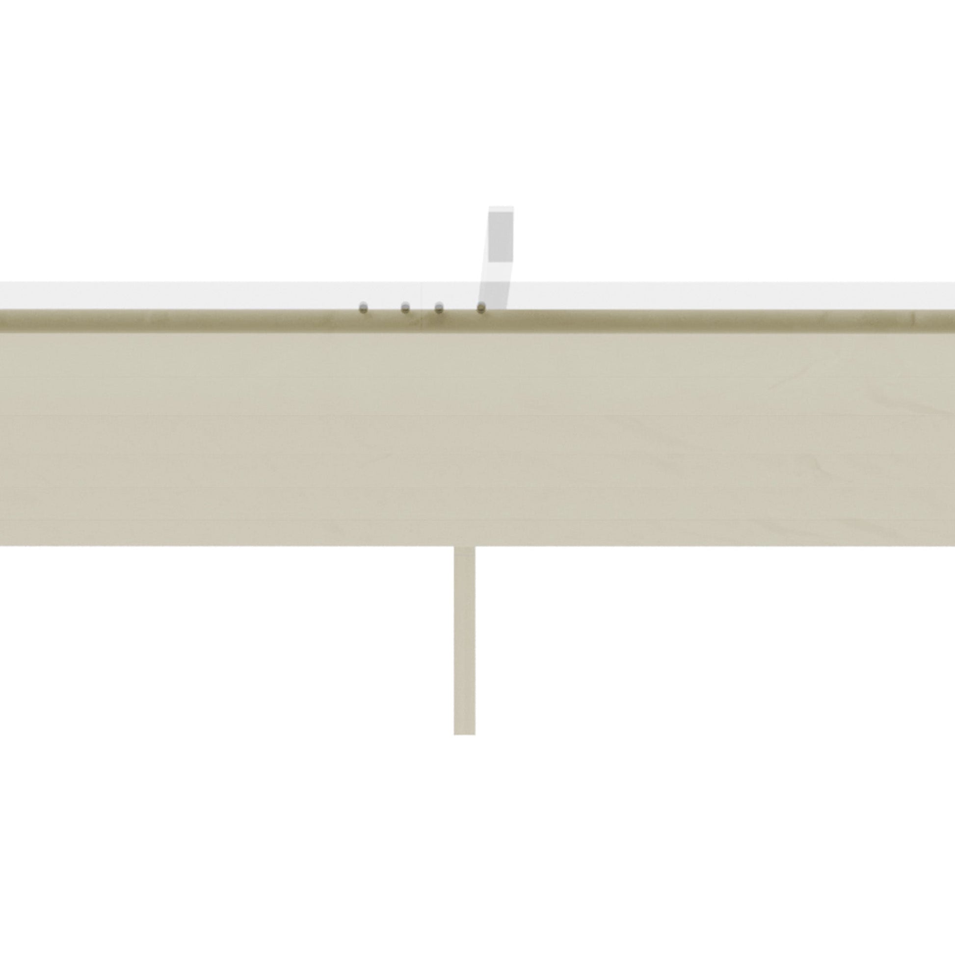 Retractable Pergola Shade Cover, Replacement Canopy Fabric for 3 x 3 (m) Pergola, Gazebo Retractable Roof, Cream White