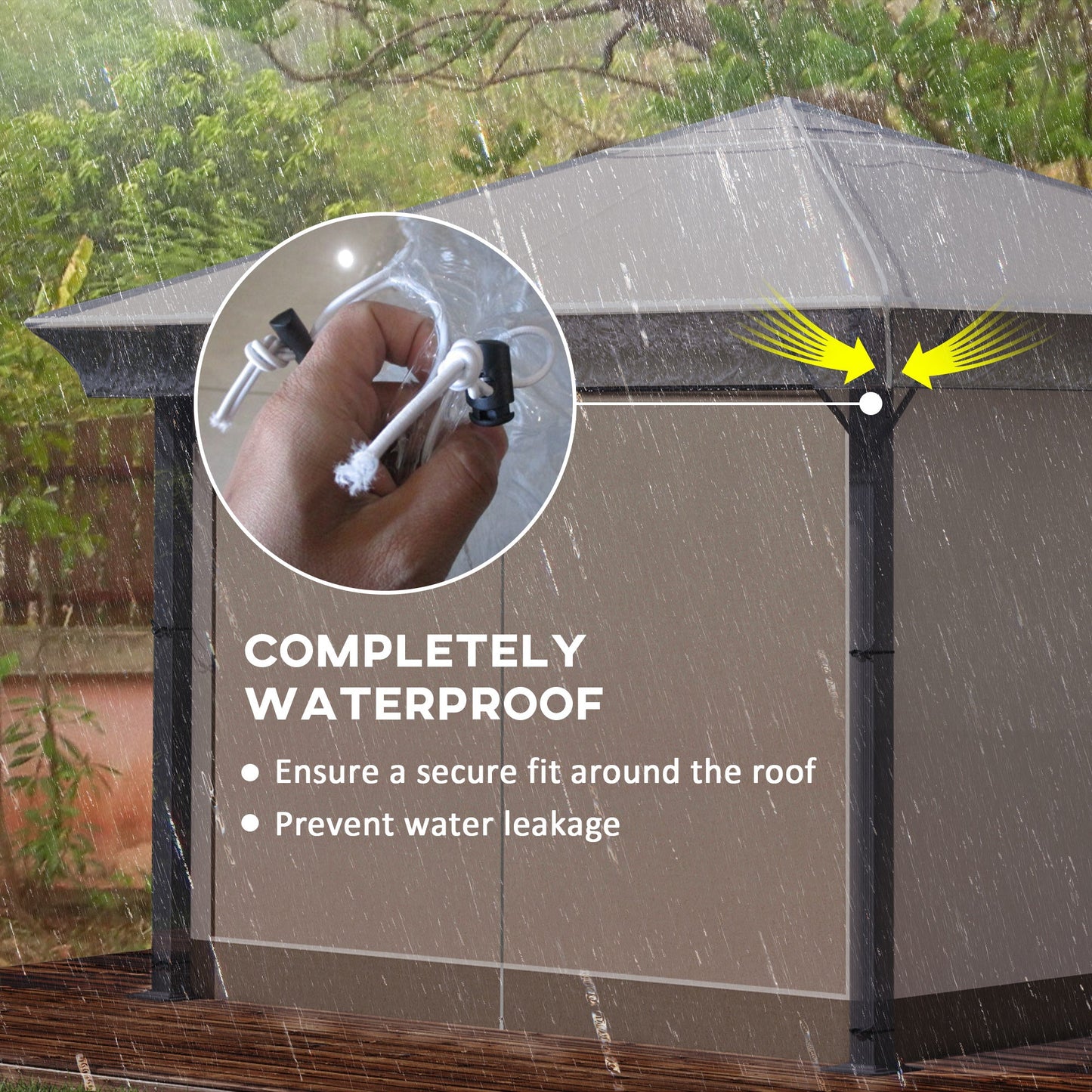 3 x 3 (m) Gazebo Protective Cover, Waterproof Cover for Gazebo, Canopy, and Tent