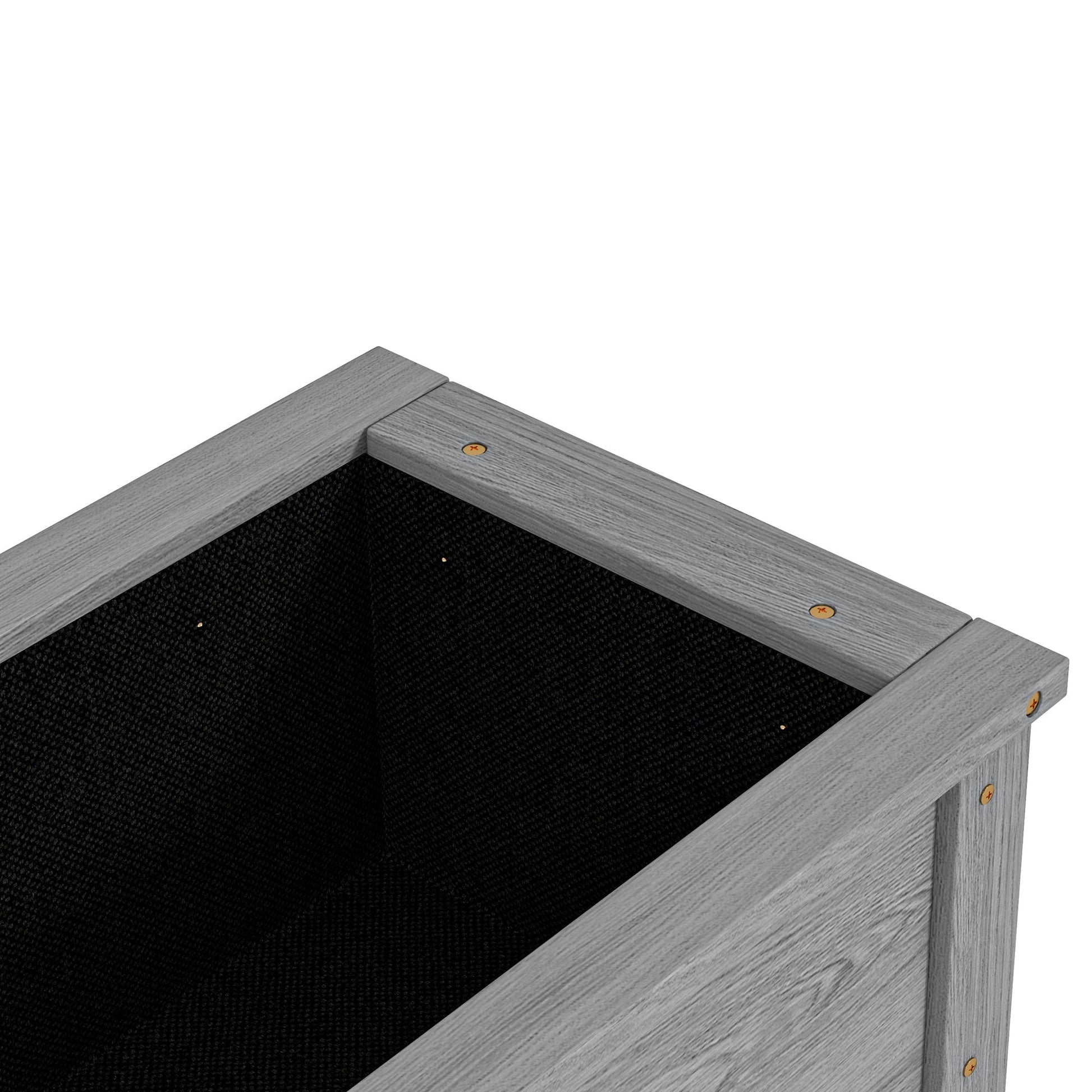 Wooden Raised Garden Bed, Elevated Planter Box with Storage Shelf and Drainage Holes, Raised Planter with Legs for Flowers, Vegetables, Herbs, Grey