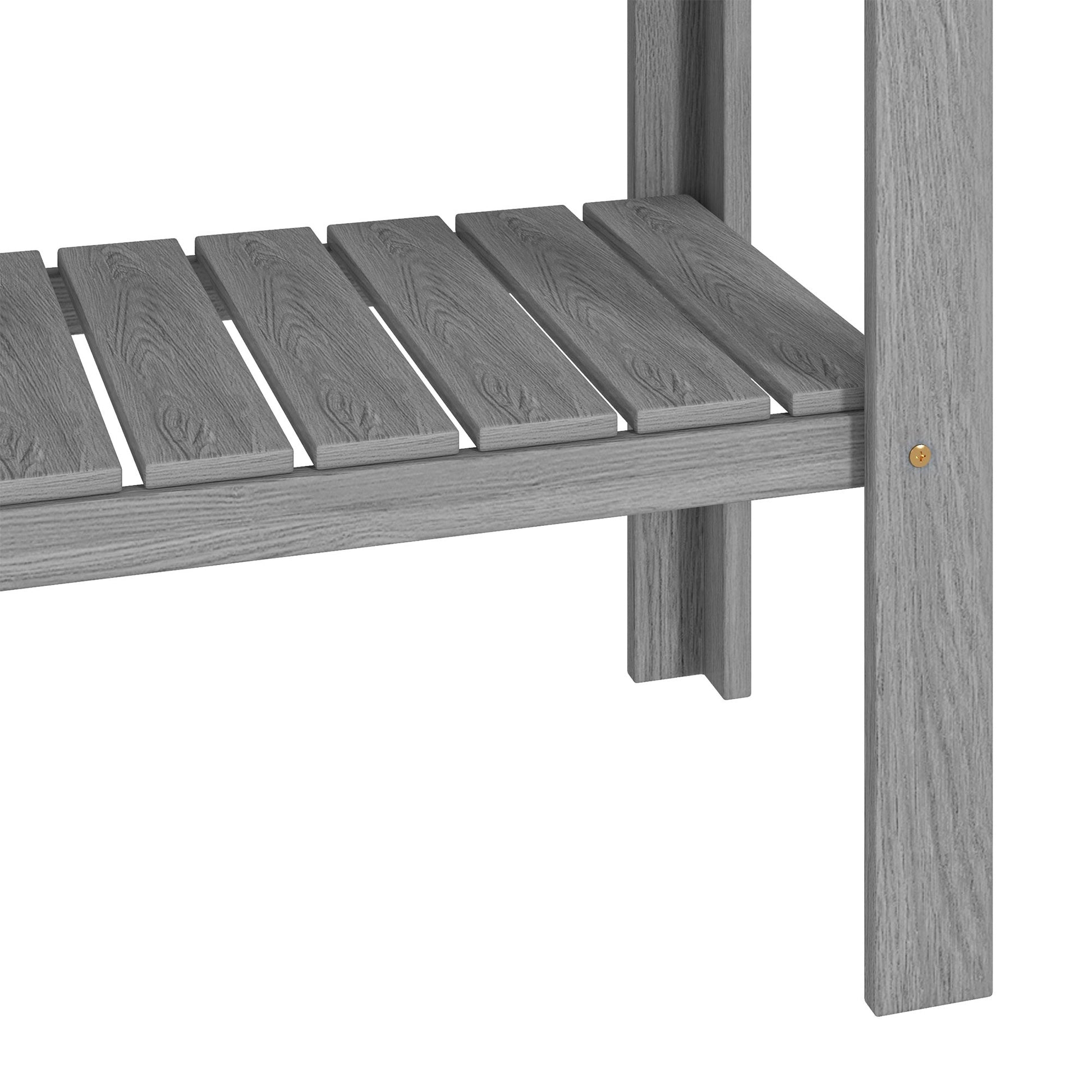 Wooden Raised Garden Bed, Elevated Planter Box with Storage Shelf and Drainage Holes, Raised Planter with Legs for Flowers, Vegetables, Herbs, Grey