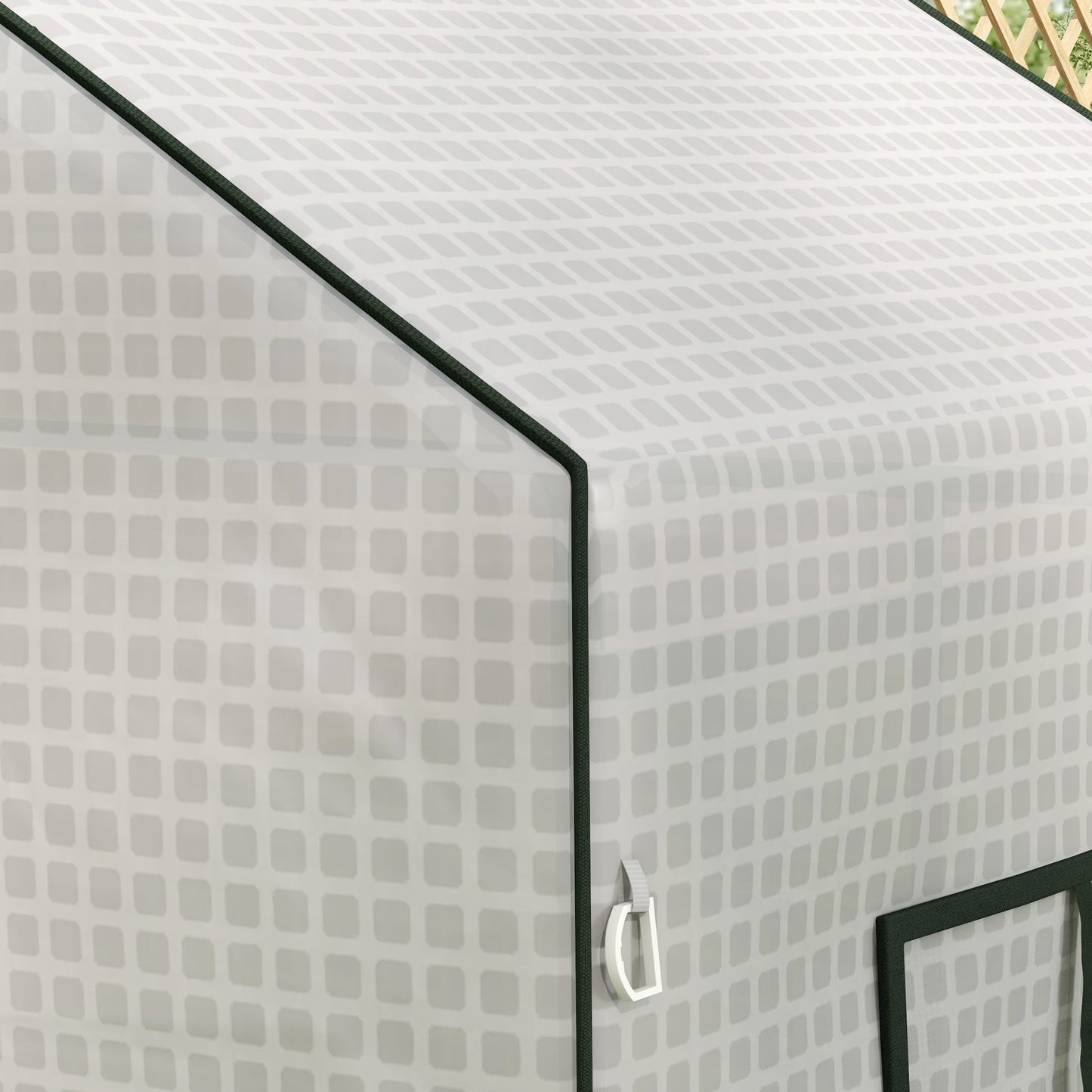 Walk-in Greenhouse Cover Replacement with Roll-up Door and Mesh Windows, Reinforced PE Hot House, Cover COVER ONLY, 140 x 73 x 190cm, White