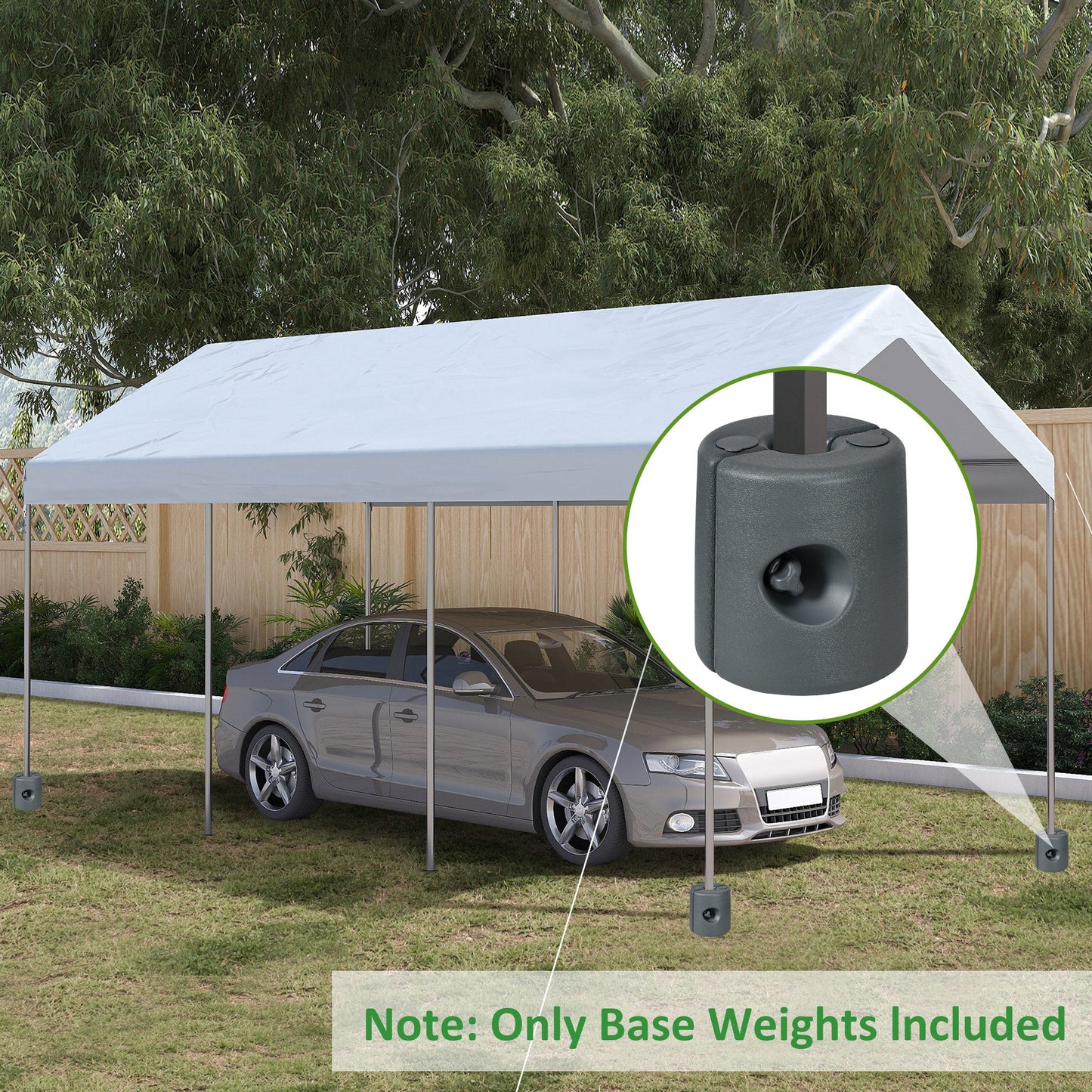 Gazebo Weights Set of 4 with Lock Design for Wind Resistance, 48KG Stably Secure Weights for Tent Gazebo Umbrella, Water or Sand Filled