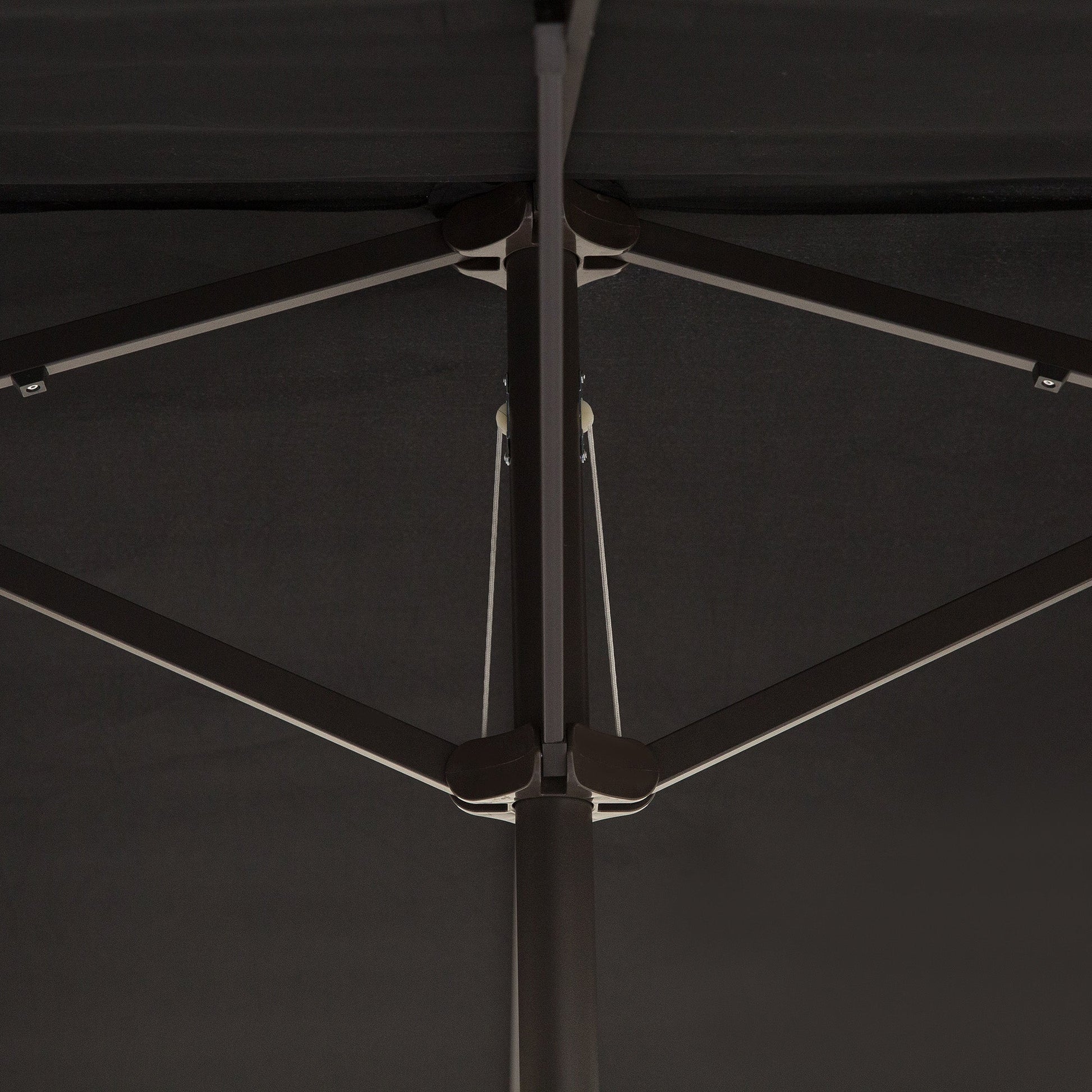 4.6m Garden Parasol Double-Sided Sun Umbrella Patio Market Canopy Shade Outdoor Black - NO BASE