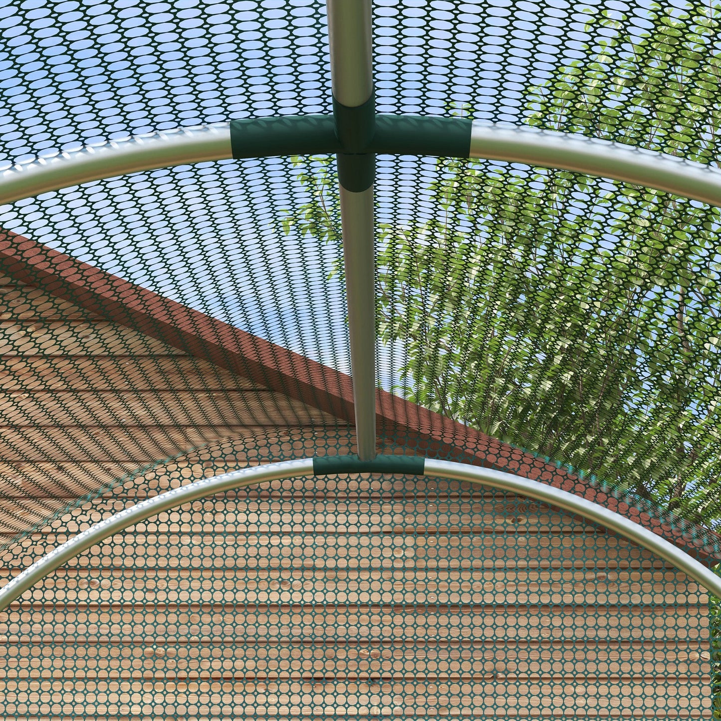 Fruit Cage Bird Netting, Heavy Duty Fruit and Vegetable Protection Tent with Zipped Door, Anti Bird, Insects, Small Animals, 1.2 x 2.4 x 1.9m, Green