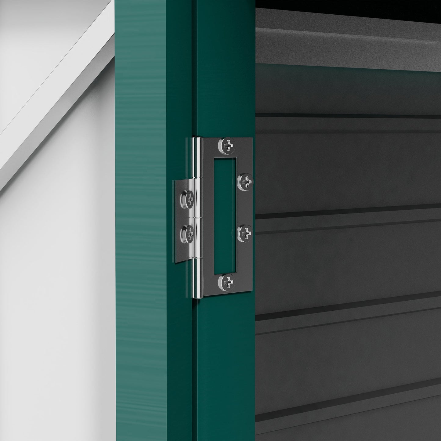 8 x 4FT Garden Shed. Galvanised Metal Shed, Outdoor Tool Storage Shed with Pent Roof, Lockable Door and 2 Vents, Green