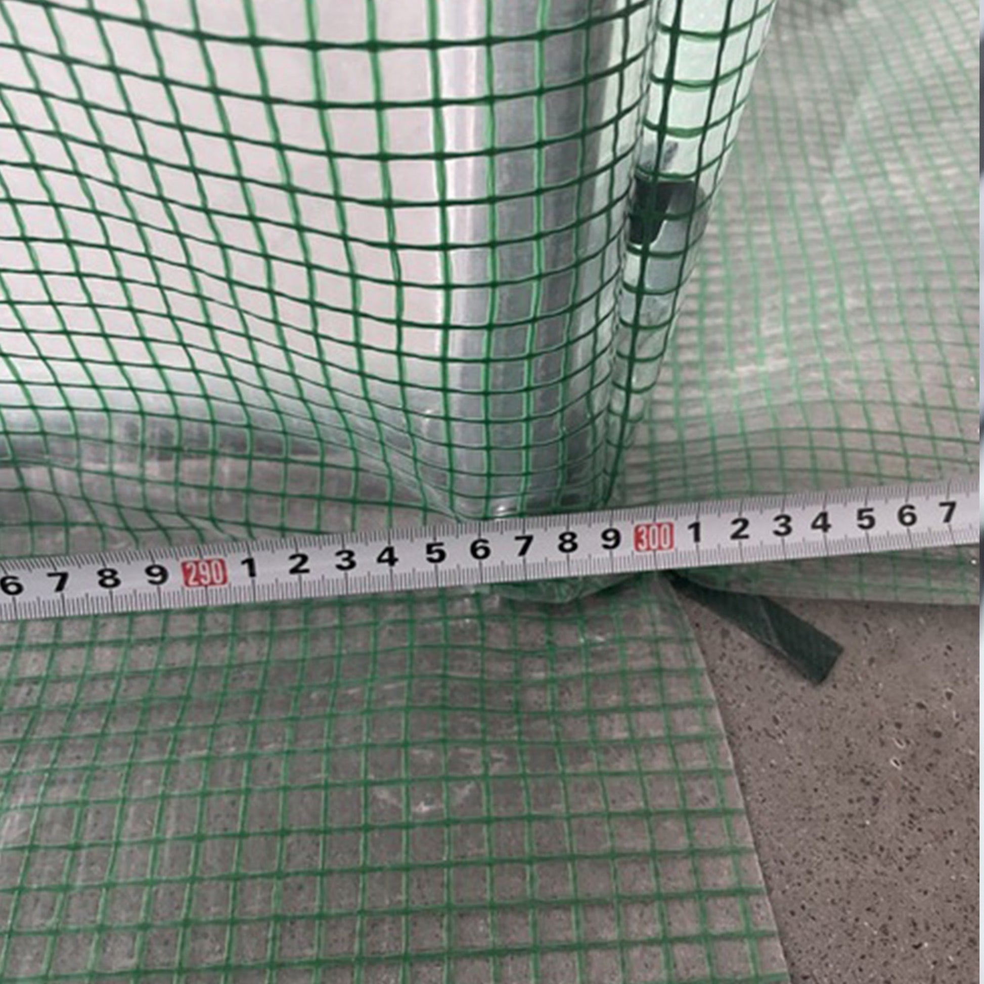 Large Polytunnel Walk In Greenhouse, Plant Gardening Tunnel Green House with Metal Hinged Door, Galvanised Steel Frame & Mesh Windows, Green (3 x 2 m)