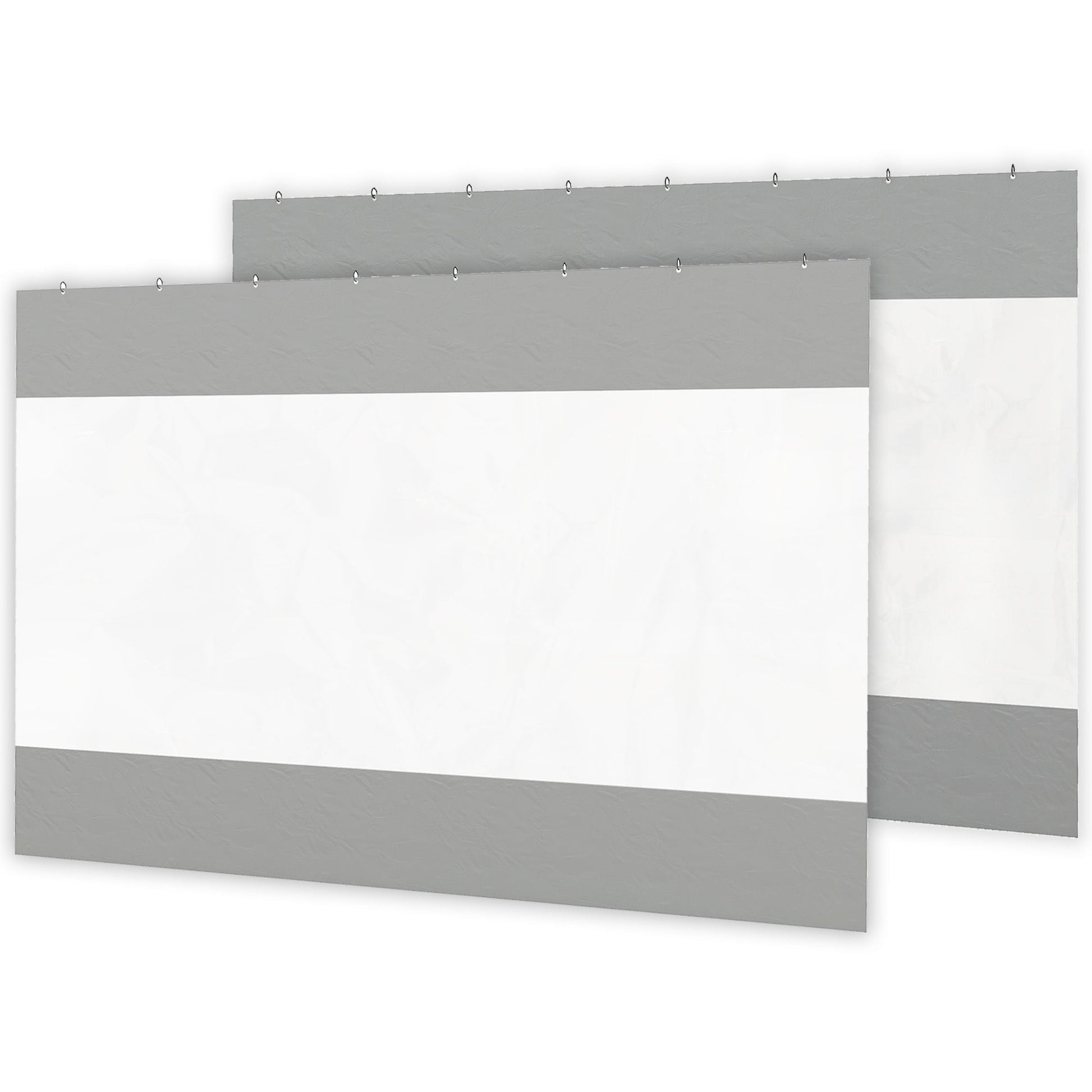 2 Pack Pergola Gazebo Side Panels with Large Window, for 3(m) Long Garden Pergola, 3x2m Gazebo Side Curtains Replacement, Grey
