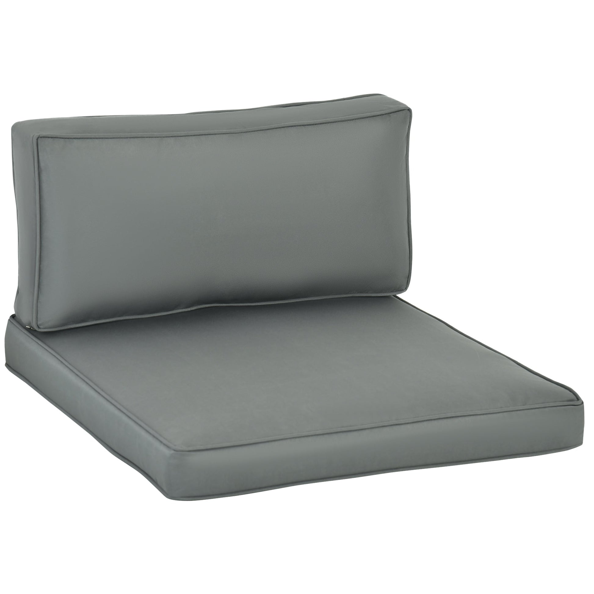 Replacement Cushions for Rattan Furniture, 14 Piece Outdoor Seat Cushion Pad for Patio Conversation Set, 7 Seat Cushions and 7 Back Cushions, Grey