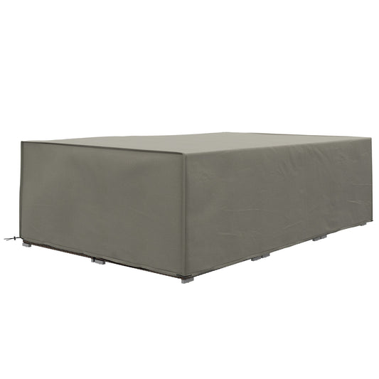 Garden Furniture Cover, Oxford Fabric Outdoor Rectangular Rattan Furniture Cover with PE Coating, Waterproof, Windproof, Anti-UV, 222 x 155 x 67cm, Grey