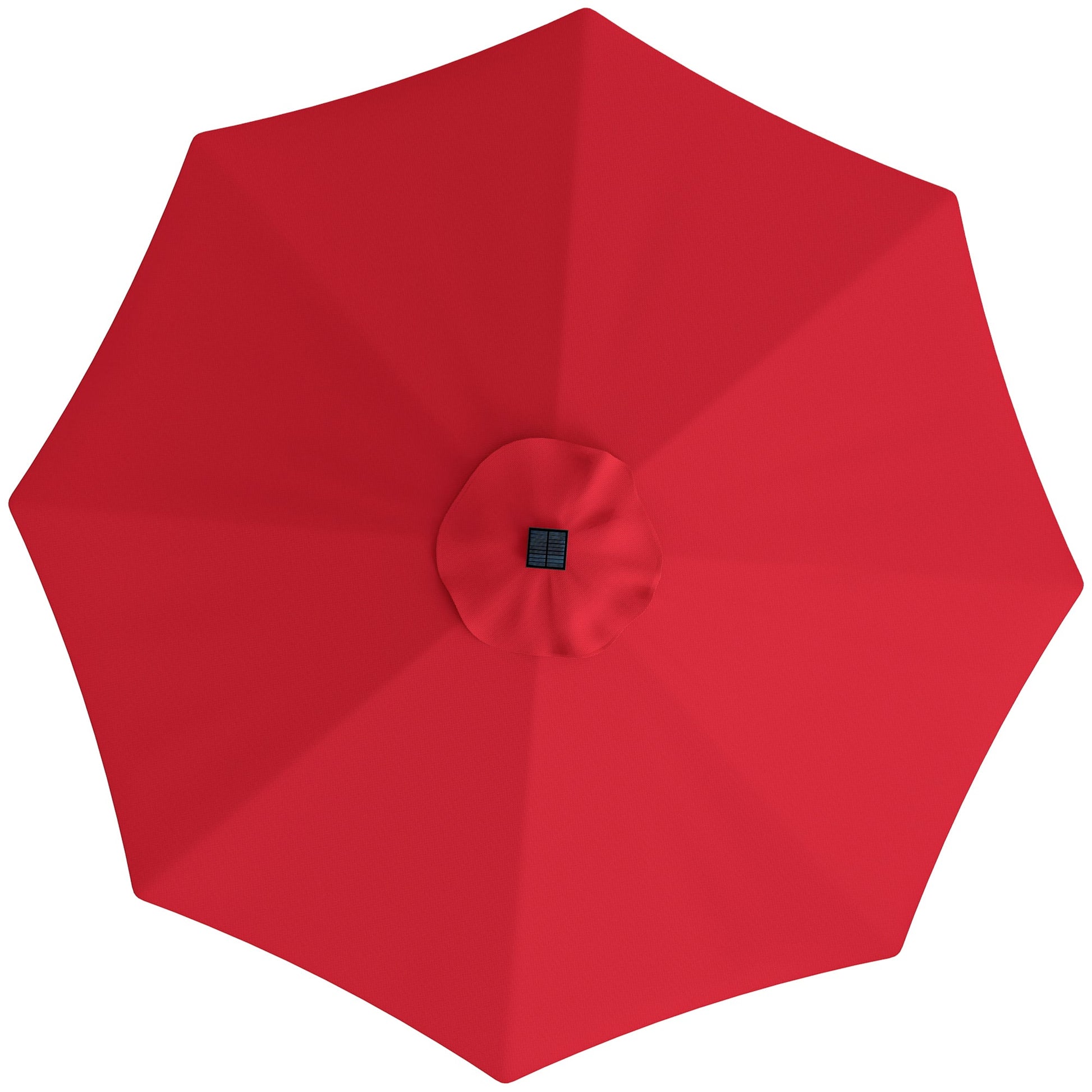 3 m Replacement Parasol Canopy with Top Vent, UPF 50+ Garden Parasol Replacement Canopy, 8 Rib Parasol Cover Replacement Fits Various Frames, Red