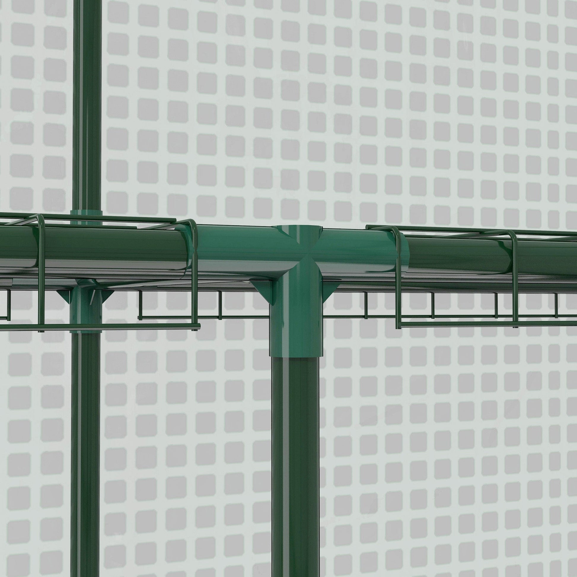 Walk-in Greenhouse with 3 Tier 12 Shelves, Small Greenhouse with Reinforced PE Cover, Garden Plant Growhouse with Roll-up Door and Three Mesh Windows, 140 x 213 x 190 cm, Green