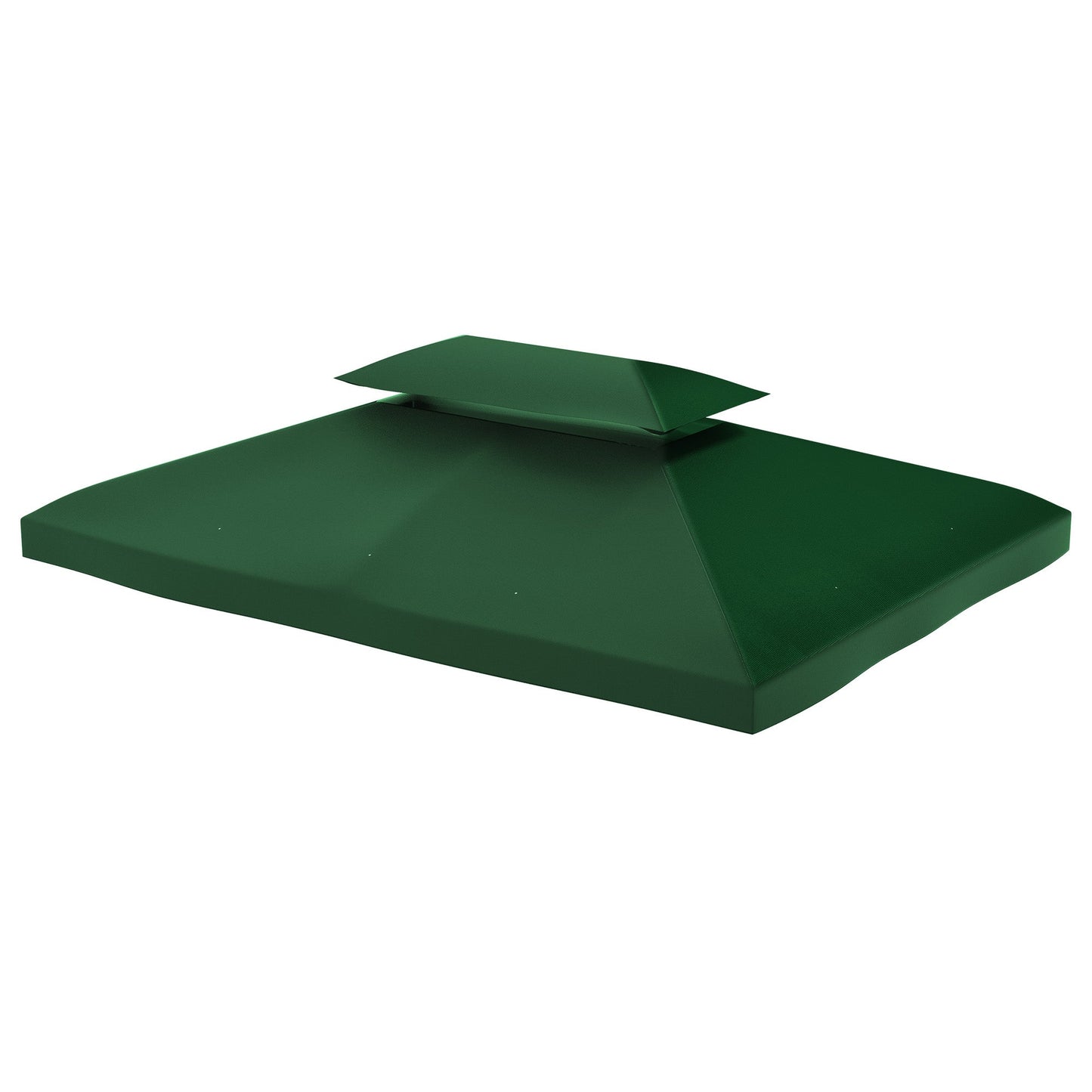 3x4m Gazebo Canopy Replacement Cover, 2 Tier Top Roof UV Cover Garden Patio Outdoor Sun Awning Shelters, Green (TOP COVER ONLY)
