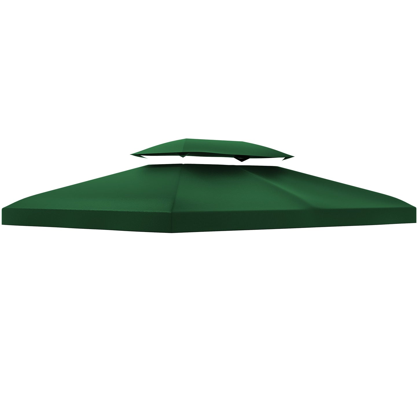 3x4m Gazebo Canopy Replacement Cover, 2 Tier Top Roof UV Cover Garden Patio Outdoor Sun Awning Shelters, Green (TOP COVER ONLY)