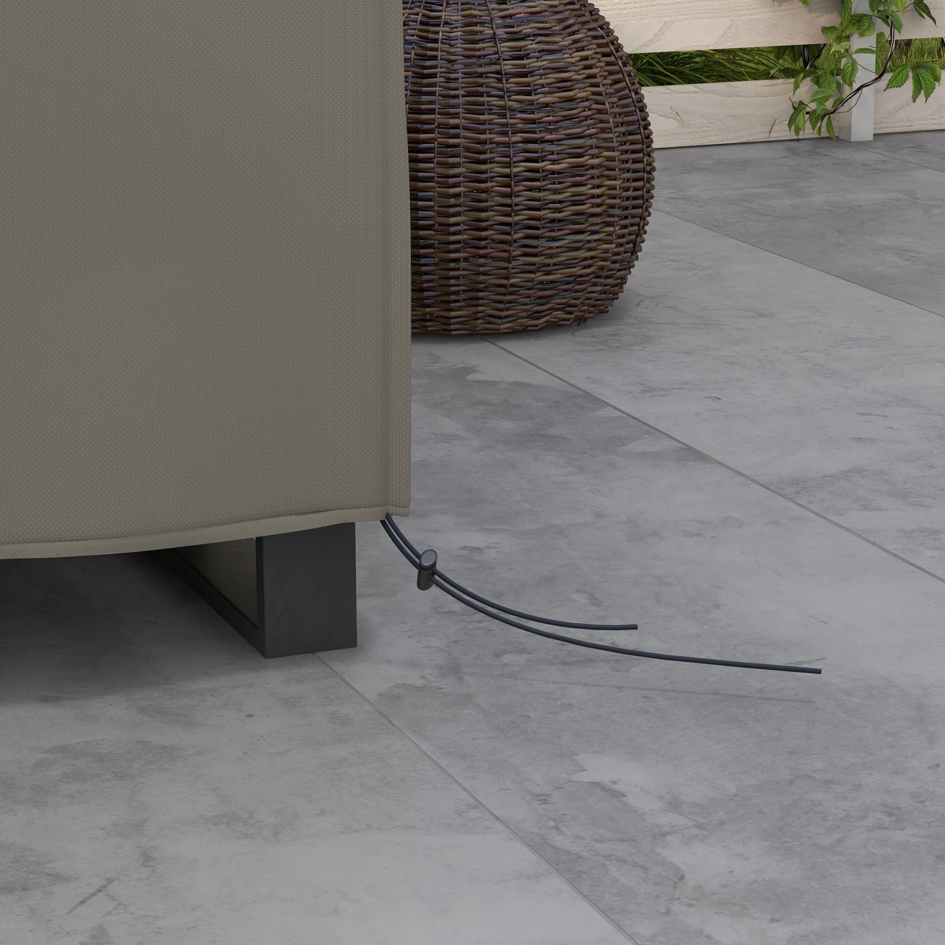 Large Patio Garden Furniture Set Cover 600D Oxford Square Waterproof, 230 x 230 x 70 cm, Grey