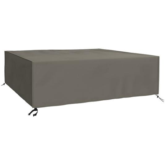 Large Patio Garden Furniture Set Cover 600D Oxford Square Waterproof, 230 x 230 x 70 cm, Grey