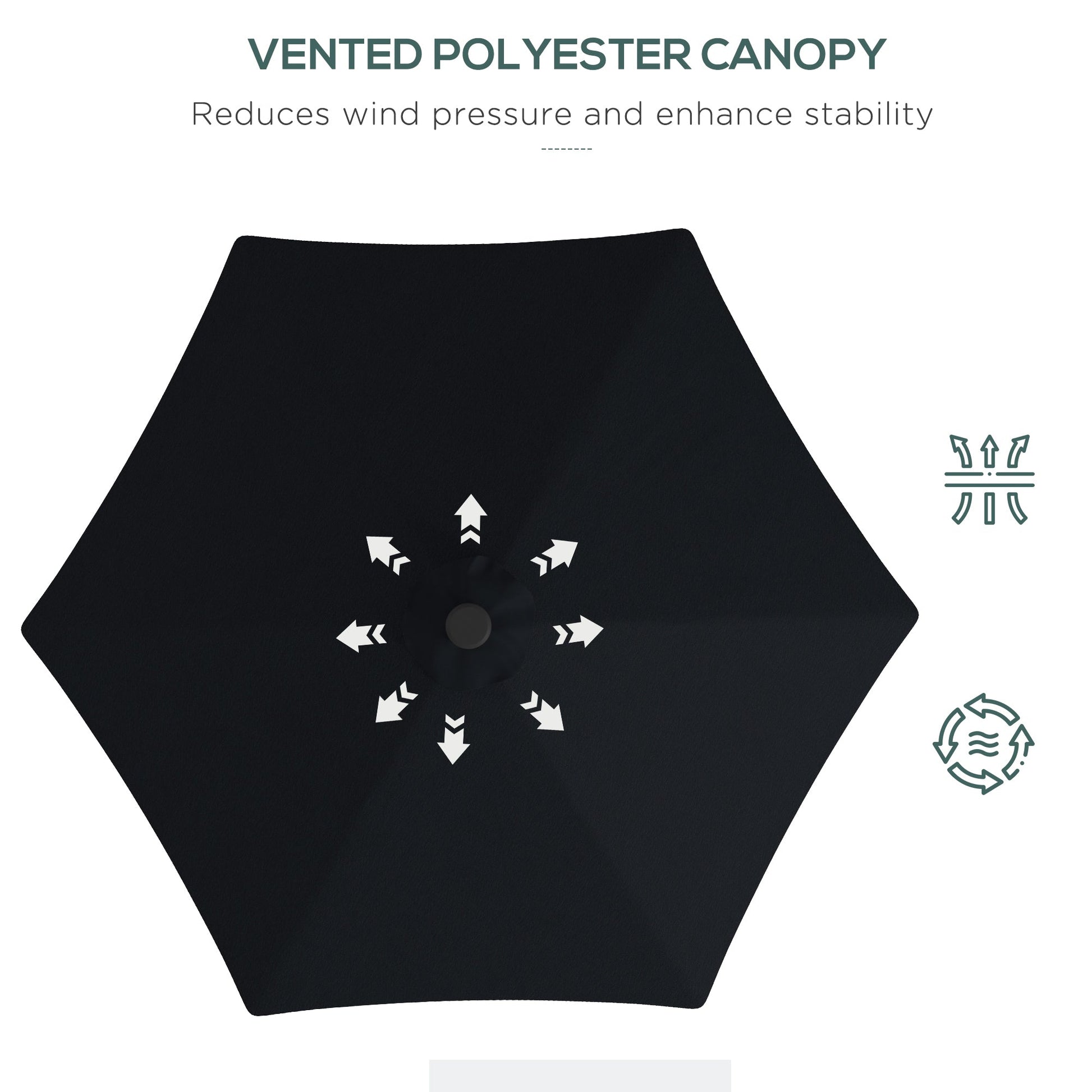 3(m) Cantilever Parasol with Solar LED and Easy Lever, Garden Parasol Umbrella with Cross Base and Waterproof Cover, Outdoor Sun Shades, Black