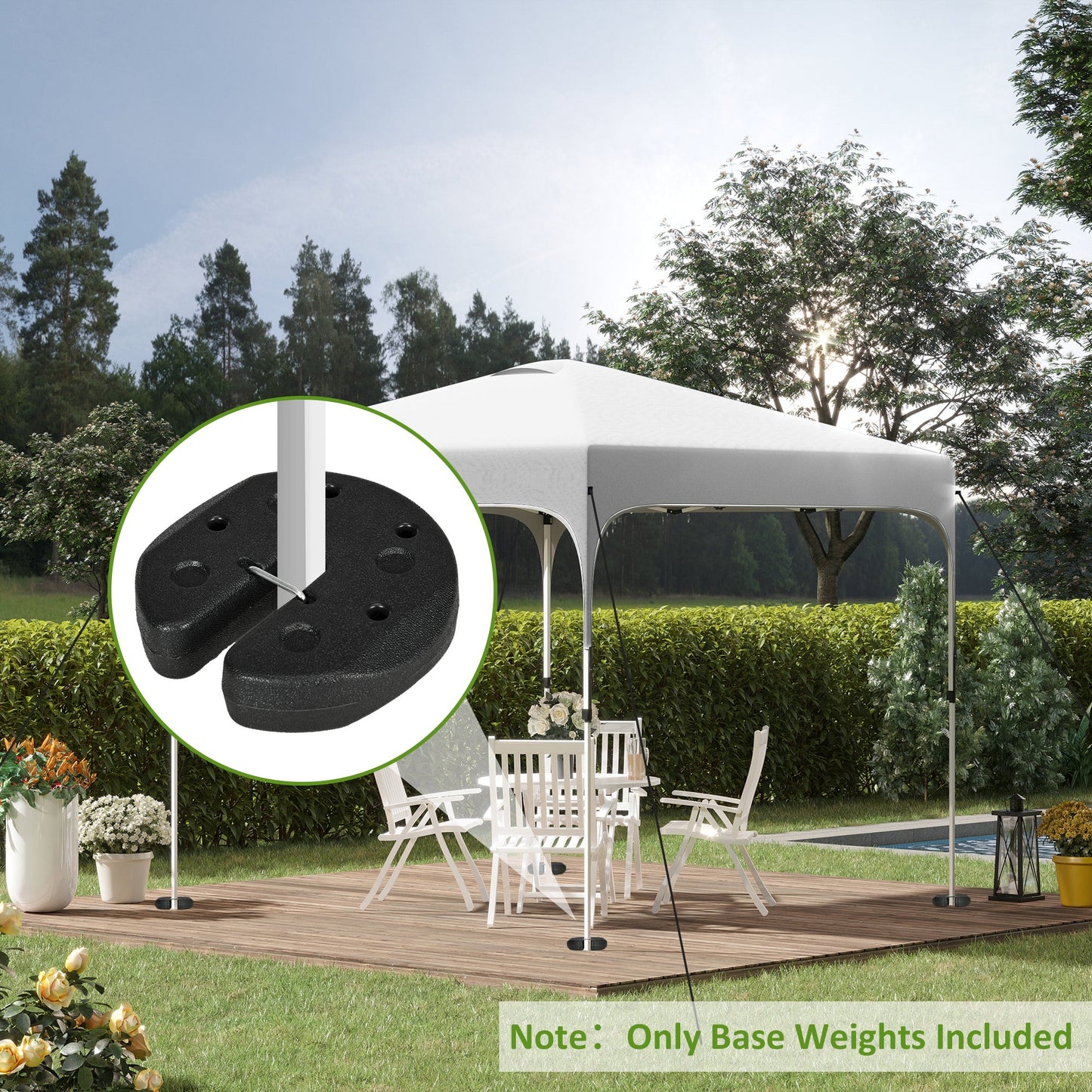 Gazebo Weights Set of 4, Total 12KG Weights for Gazebo Legs with Reinforce Pins and Carry Belt, for Gazebos Shelters Marquees Tents