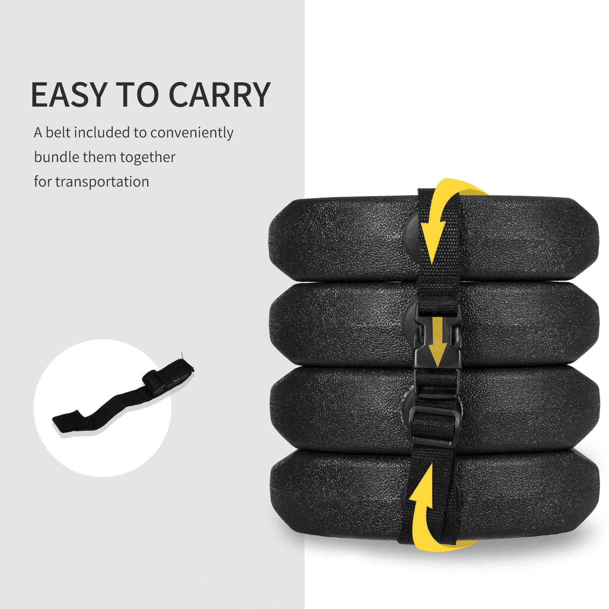 Gazebo Weights Set of 4, Total 12KG Weights for Gazebo Legs with Reinforce Pins and Carry Belt, for Gazebos Shelters Marquees Tents
