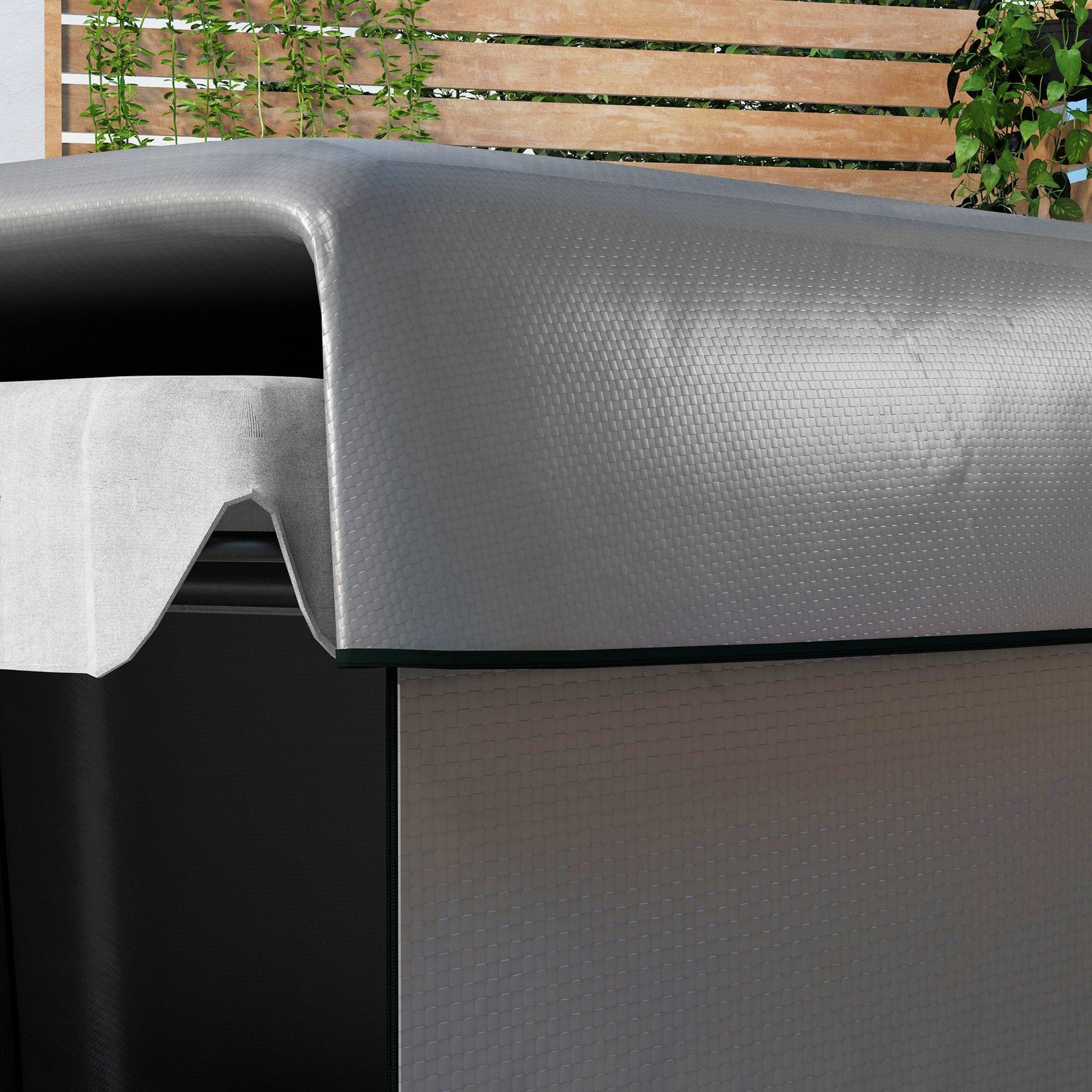 Patio 3 Seater Swing Chair Bench Cover Outdoor Garden Furniture Rain Protection Cover Protector Waterproof Anti-UV, 215L x 155W x 150Hcm, Dark Grey