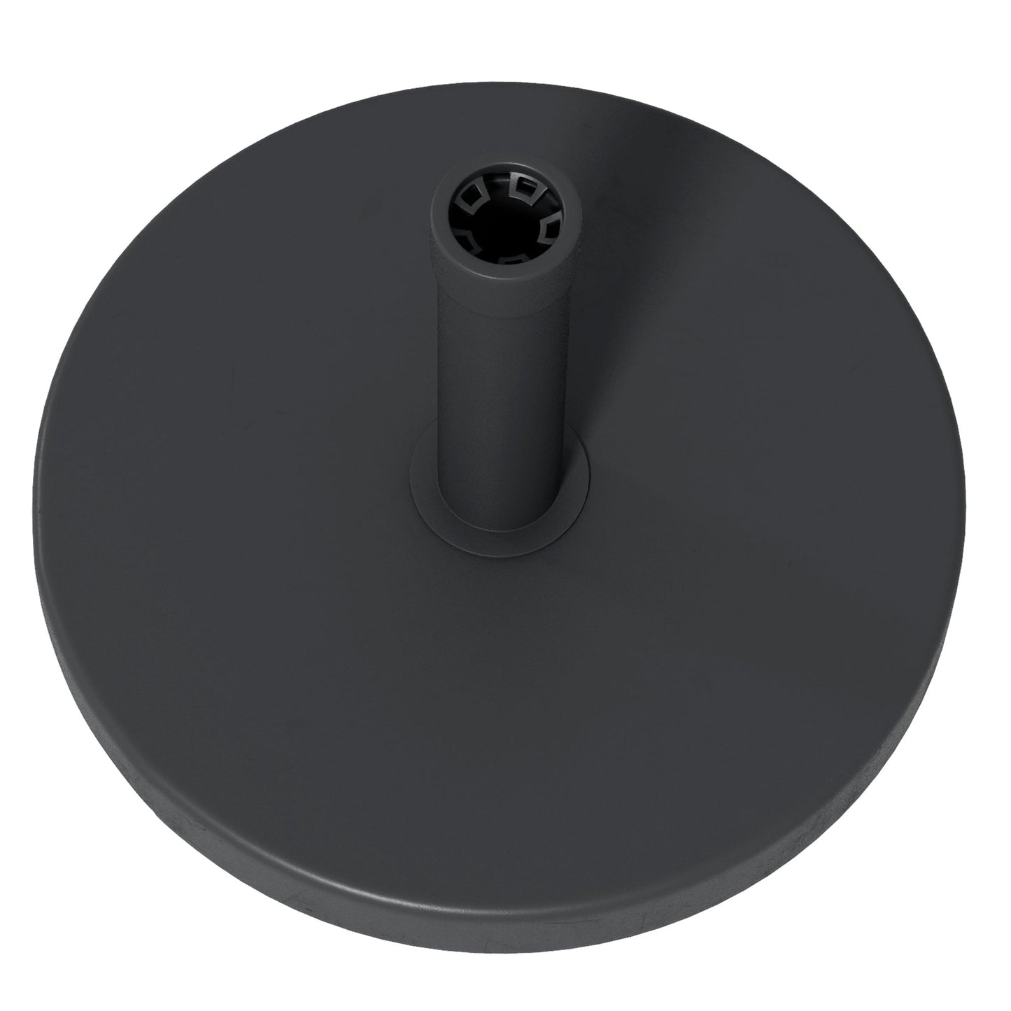 15kg Concrete Parasol Base, Heavy Duty Patio Umbrella Stand with Grip Handle, 46.5cm Round Garden Parasol Holder for 24 to 38mm Poles, Black