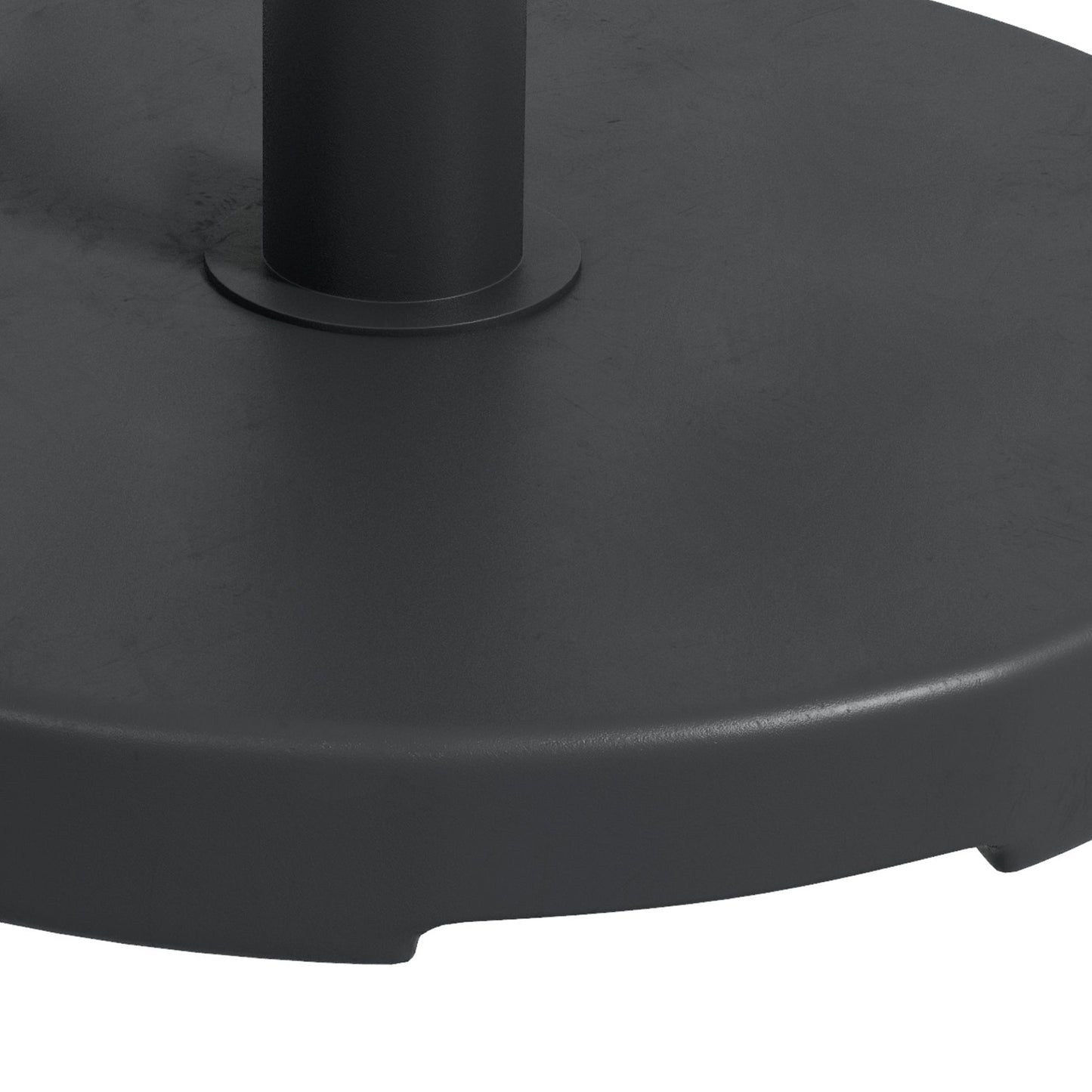 15kg Concrete Parasol Base, Heavy Duty Patio Umbrella Stand with Grip Handle, 46.5cm Round Garden Parasol Holder for 24 to 38mm Poles, Black