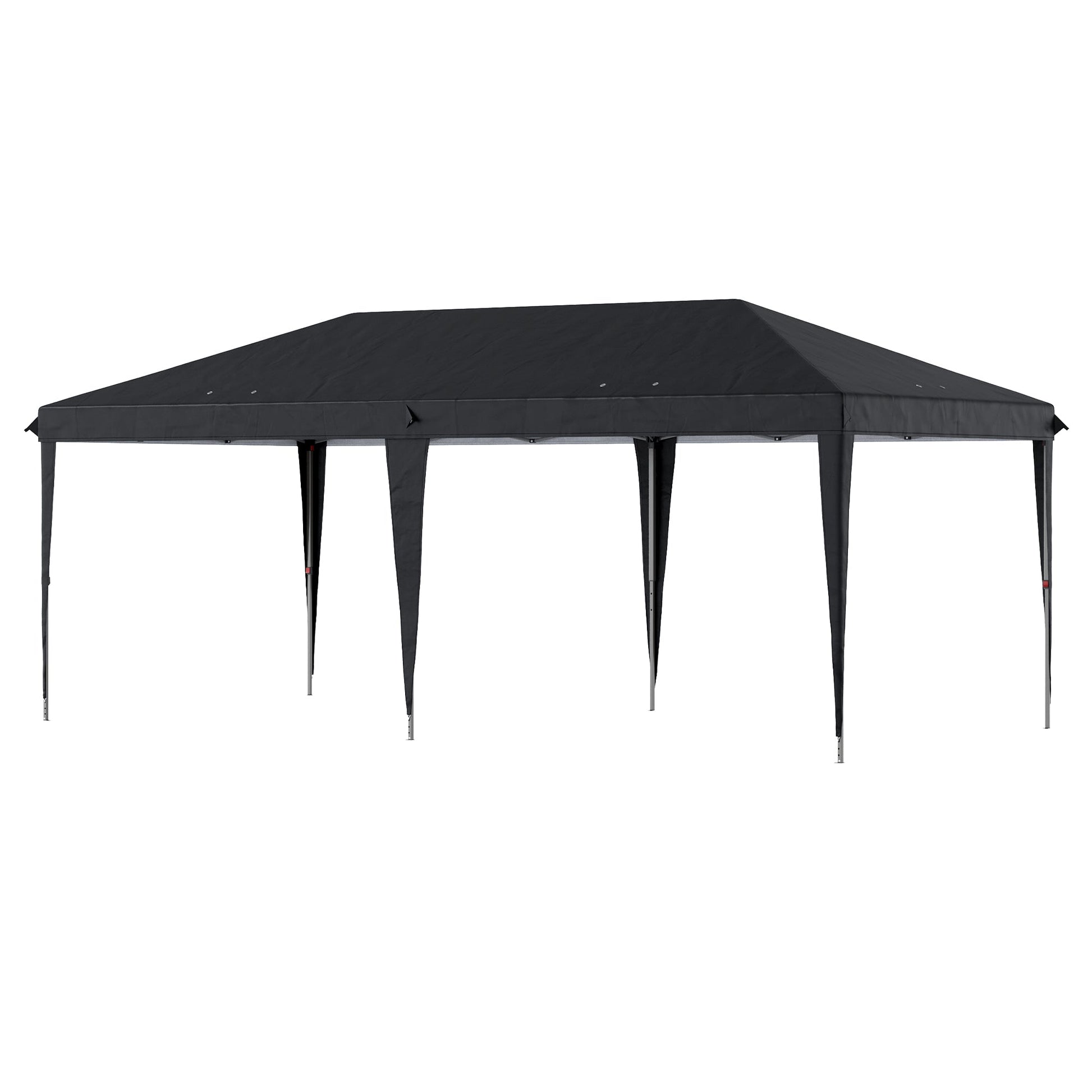 Pop Up Gazebo 3 x 6m, Foldable Canopy Tent, Height Adjustable Wedding Awning Canopy w/ Carrying Bag, Black