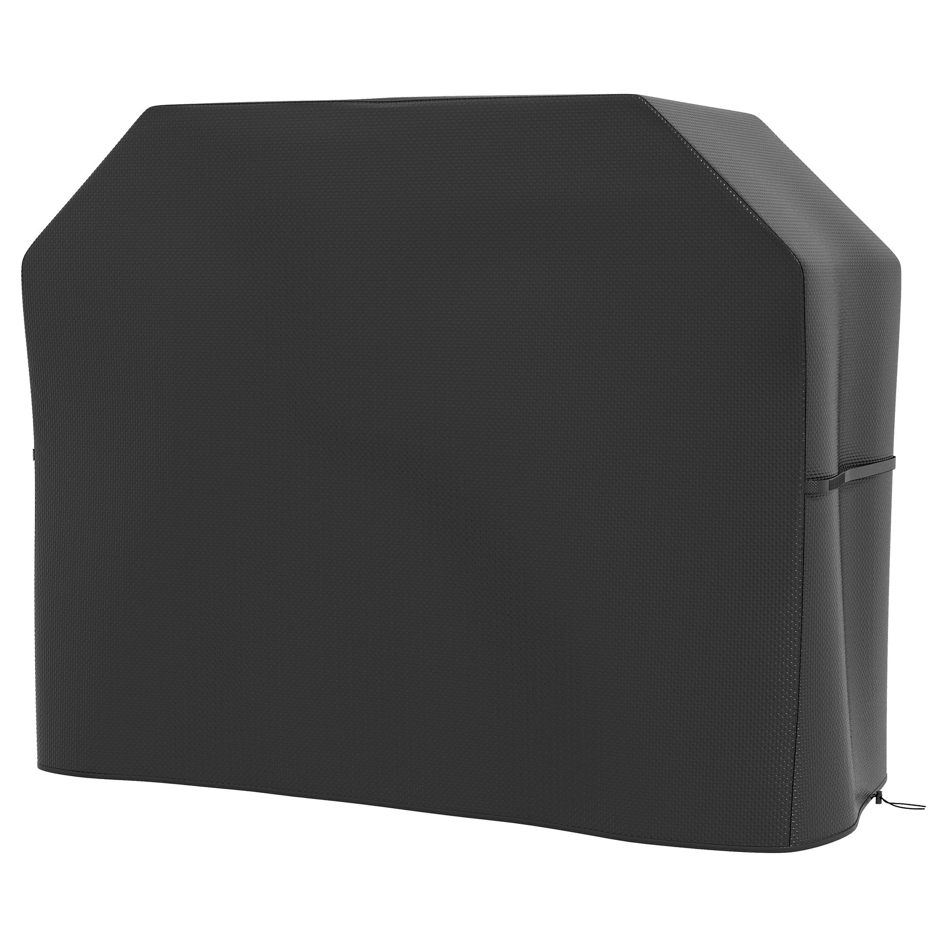 BBQ Cover for Rectangular Gas Grill, 420D Oxford Fabric Barbecue Covers, Waterproof UV Protection Rip-Proof, with Windproof Drawstring and Hook and Loop Fasteners, Black, 147 x 61 x 120cm