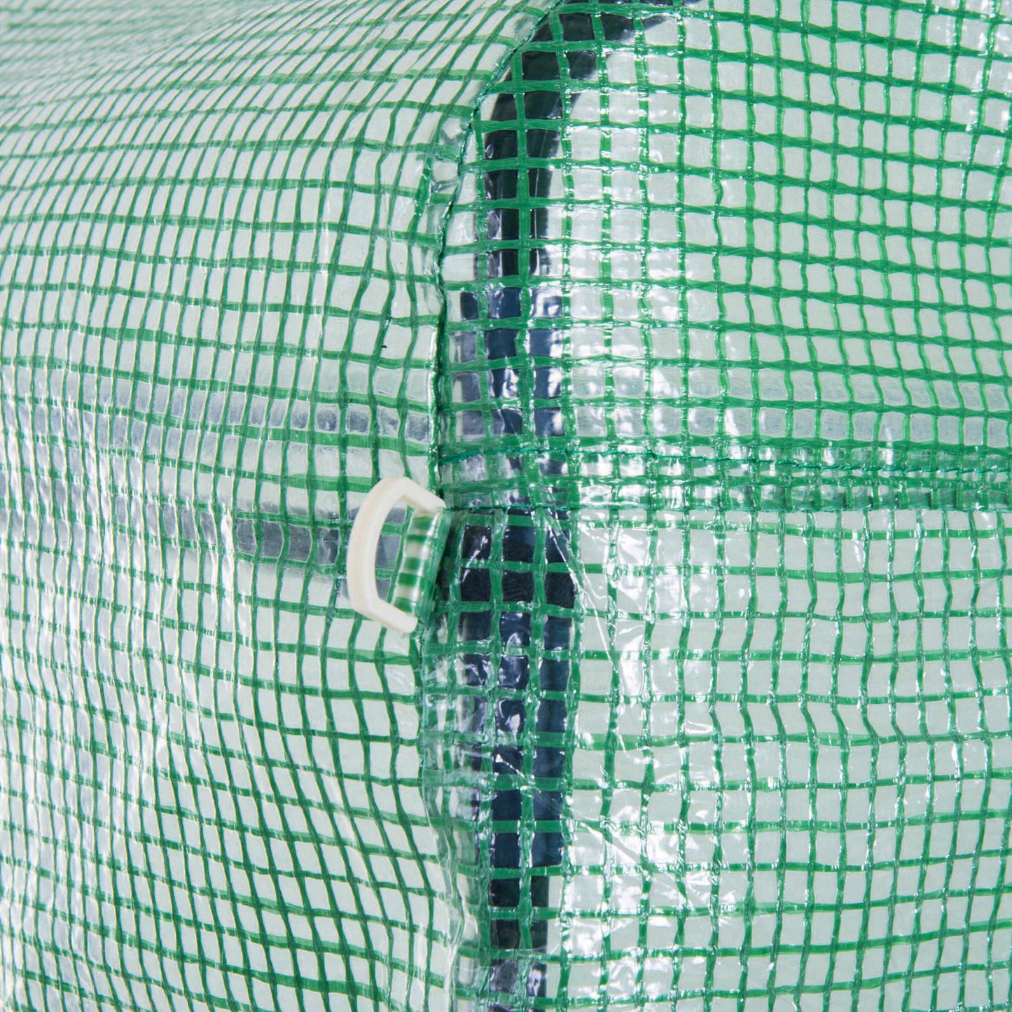 6 x 3 x 2 m Polytunnel Greenhouse with Roll-up Side Walls, Walk-in Grow House Tent with Steel Frame, Reinforced Cover, Zipped Door and 12 Mesh Windows for Garden, Green