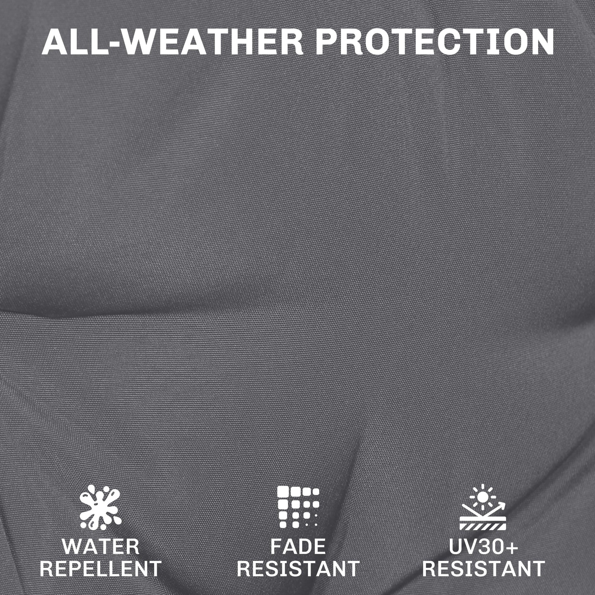 Outdoor Chair Seat Cushions Set of 2, Garden Chair Cushions with 7cm Thick Foam & Ties, Water Repellent and UV Resistant Covers for Patio Furniture 40x40cm, Dark Grey