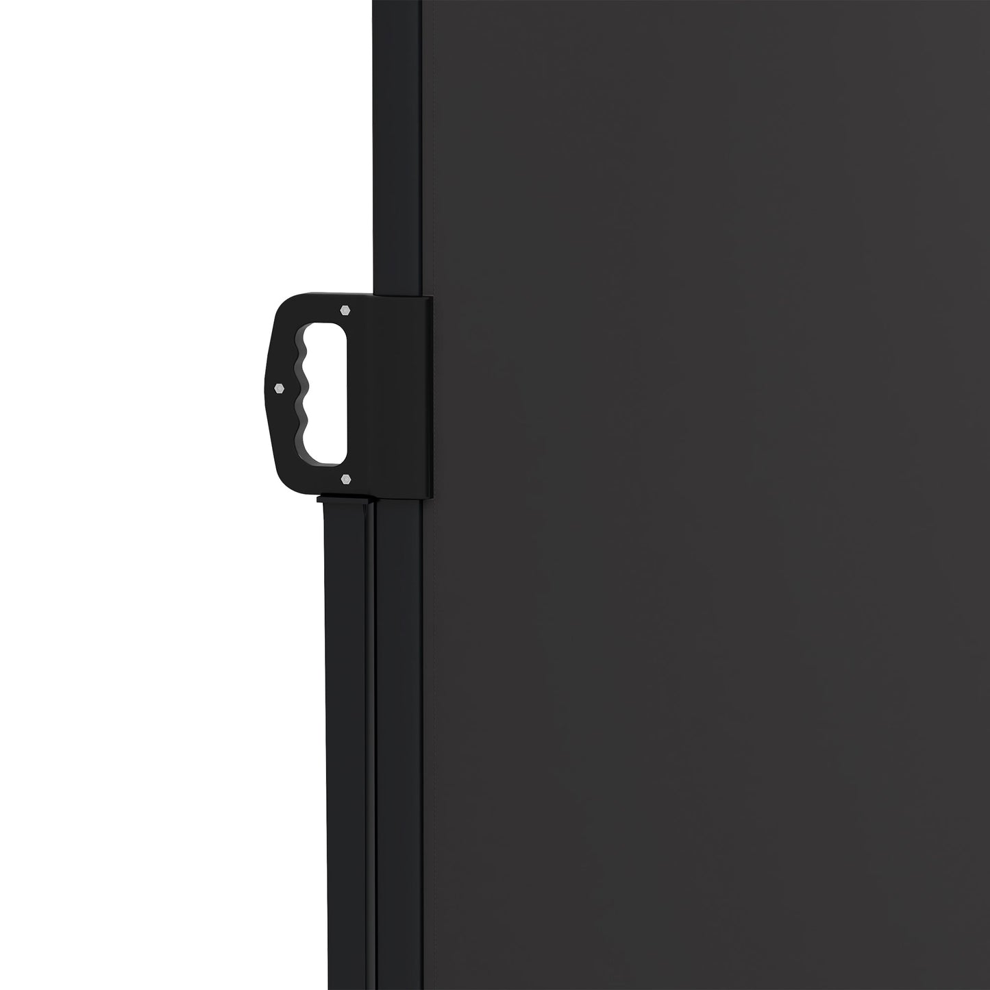 Retractable Side Awning, Garden Privacy Screen Divider, Full Cassette Wind Breaker for Hot Tub, Balcony, Terrace, Pool, 400 x 160cm, Black