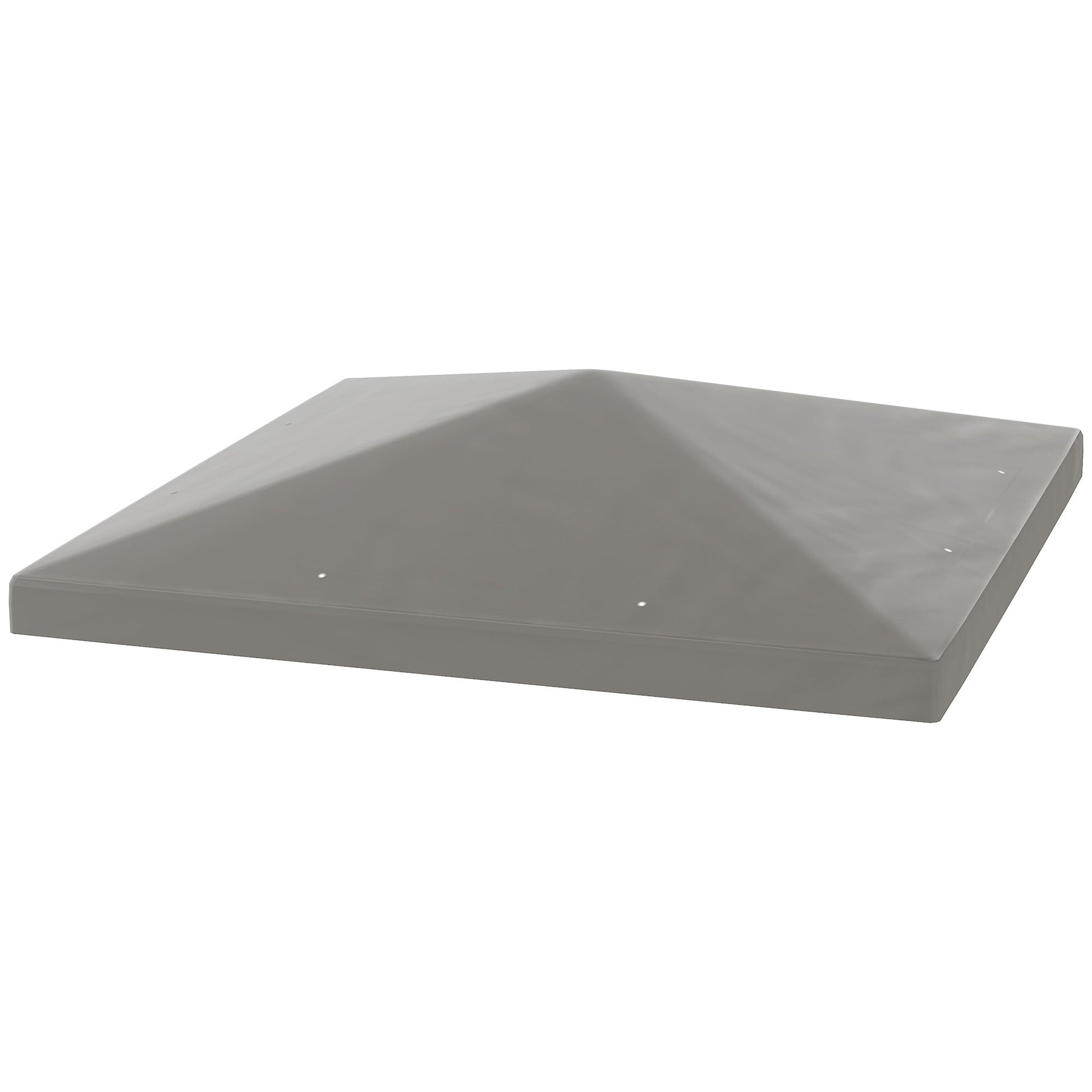 3 x 3(m) Gazebo Canopy Replacement Cover, Garden Gazebo Roof Replacement with Drain Holes, Water Resistant PVC Coating, 370g/㎡, UPF30+, TOP COVER ONLY, Grey