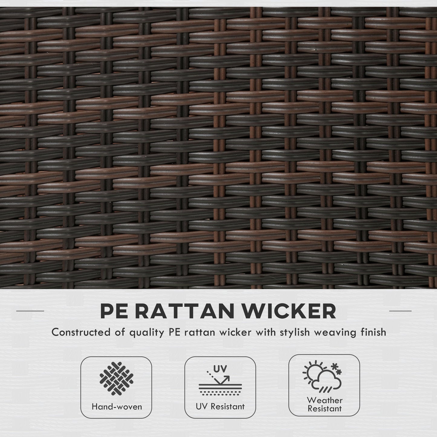 4 Pieces PE Rattan Garden Chairs with Cushion, Patio Wicker Dining Chairs with Backrest for Patio, Deck, Garden, Brown