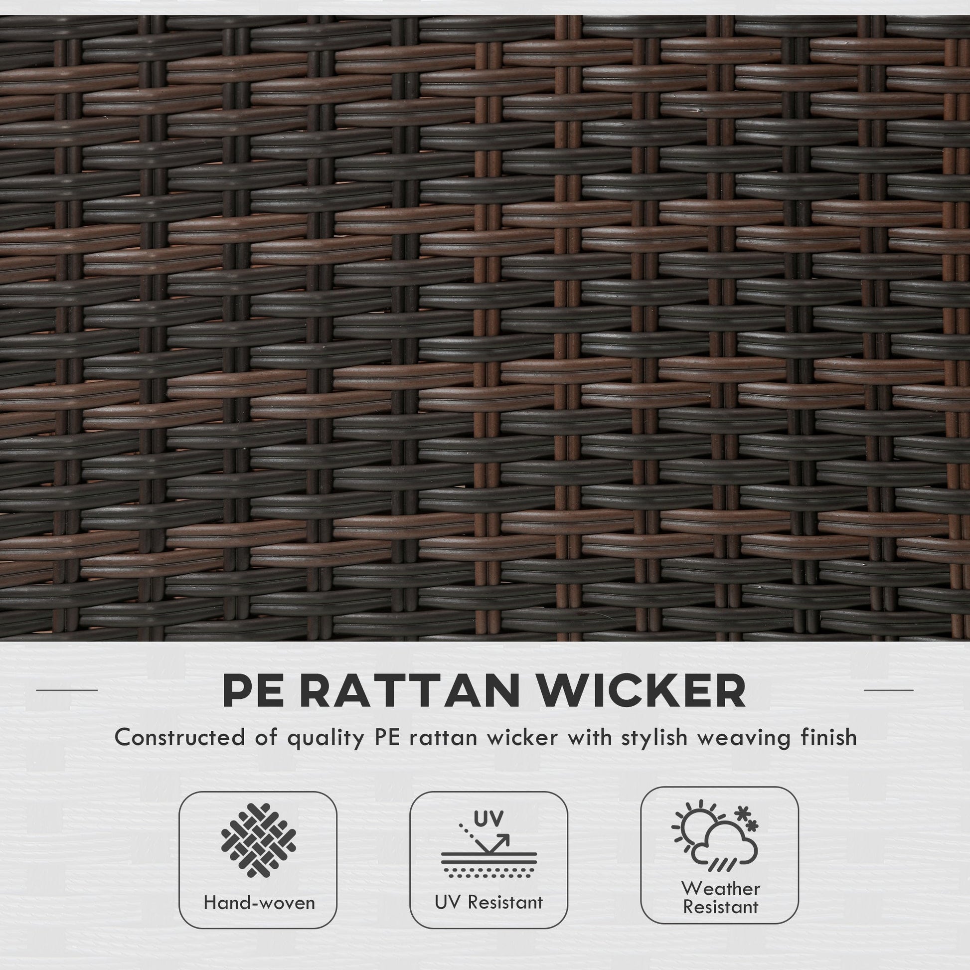 4 Pieces PE Rattan Garden Chairs with Cushion, Patio Wicker Dining Chairs with Backrest for Patio, Deck, Garden, Brown